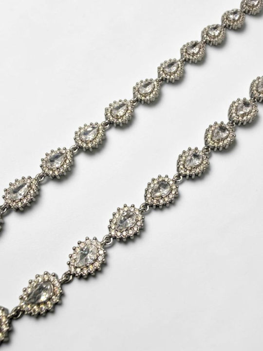 Necklace Riviera Made of Steel with Zircon