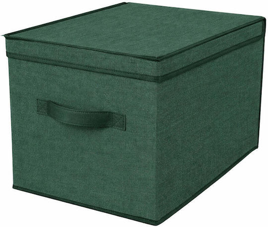 Max Home Fabric Storage Box with Lid Green 40x30x25cm