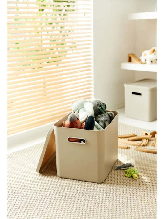 Rotho Babydesign Kunststoff Aufbewahrungsbox mit Deckel Braune 27lt