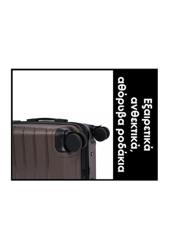 Lavor Reisekoffer Hart Braun mit 4 Räder Höhe 55cm