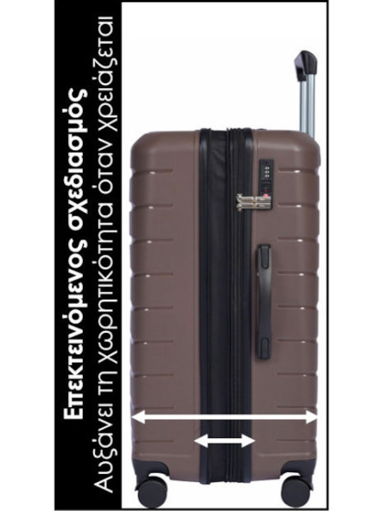 Lavor Reisekoffer Hart Braun mit 4 Räder Höhe 55cm