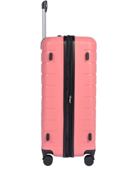 Lavor Großer Hart-Reise Koffer Rosa mit 4 Rädern Höhe 75cm