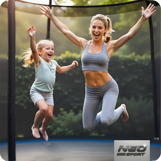 NEO Sport Kinder Trampolin Mit Durchmesser 130cm Und Netz Und Leiter