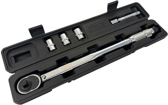 Gebo Werkzeuge 1/2" Drehmoment-Schlüssel-Set 28-210nm 17-19-21mm Verlängerung 5 Stück
