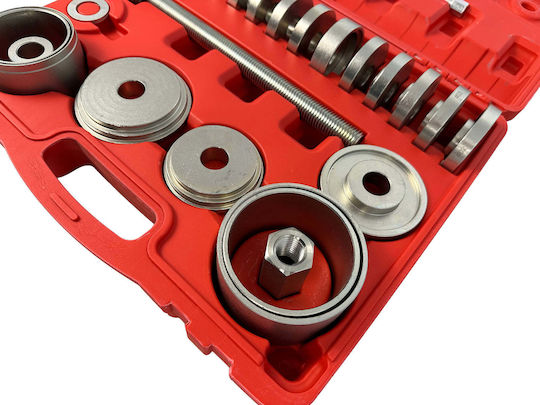 Set Extractor Silentbloc Rulmenți Butuc Adaptoare 50-102mm 34 Bucăți Gebo Tools