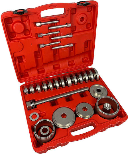 Set Extractor Silentbloc Rulmenți Butuc Adaptoare 50-102mm 34 Bucăți Gebo Tools