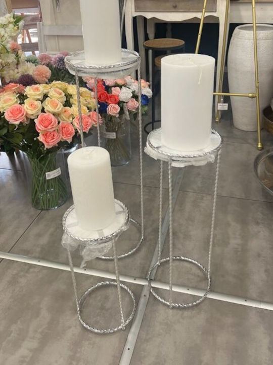 Metal Wedding Taper Candle Holder 20x40cm Gold Silver
