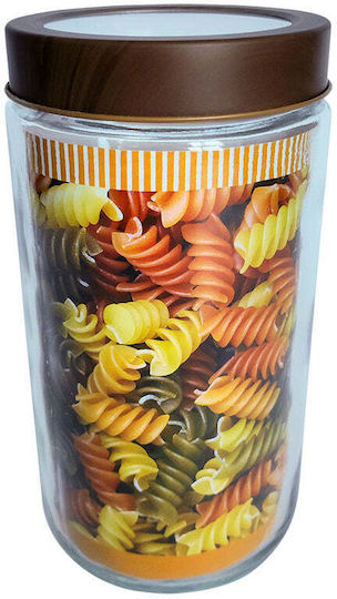 Brio Mate Allgemeine Verwendung Glas mit Deckel Hölzernes Transparent 800ml