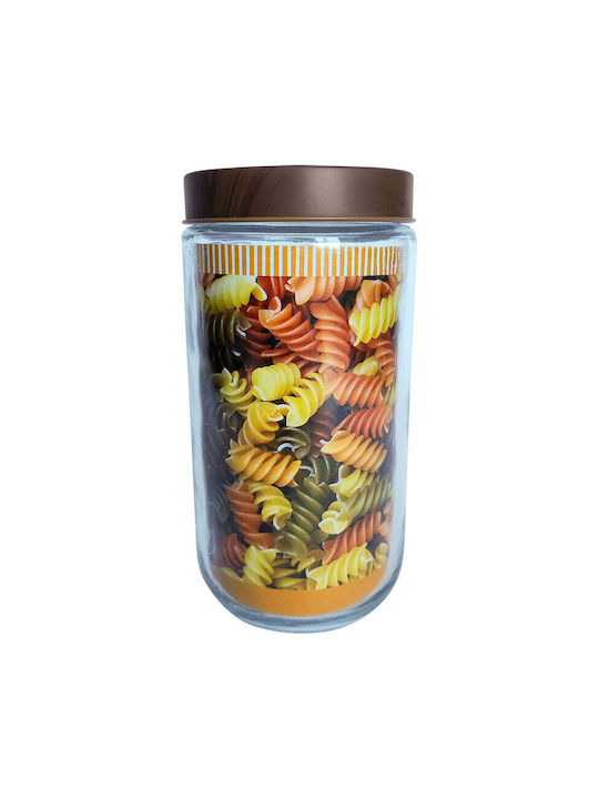 Brio Mate Allgemeine Verwendung Glas mit Deckel Hölzernes Transparent 800ml