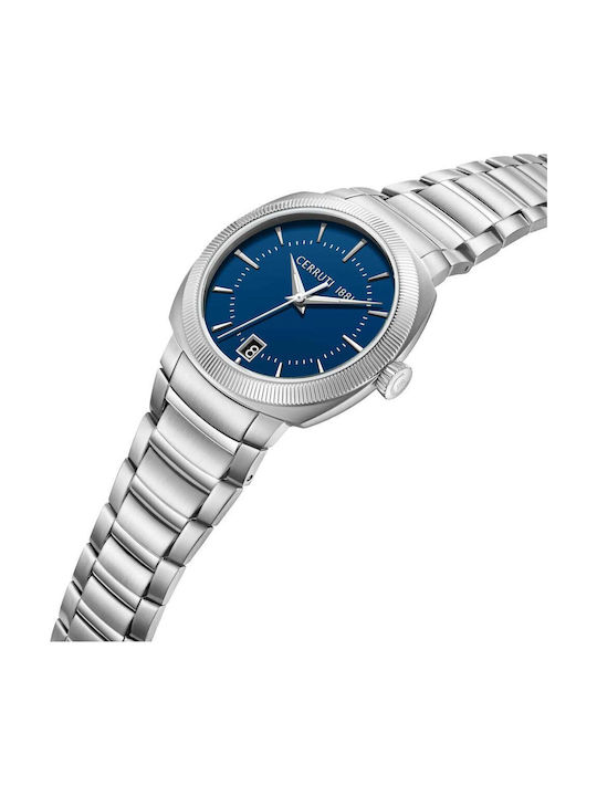 Cerruti Men's Battery Watch with Silver Metal Bracelet