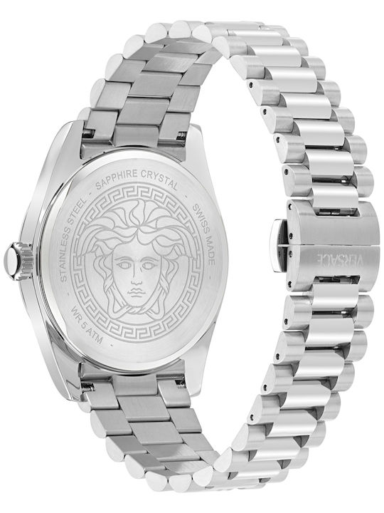 Versace Millenyium Gent Men's Watch 40mm Battery with Silver Metal Bracelet