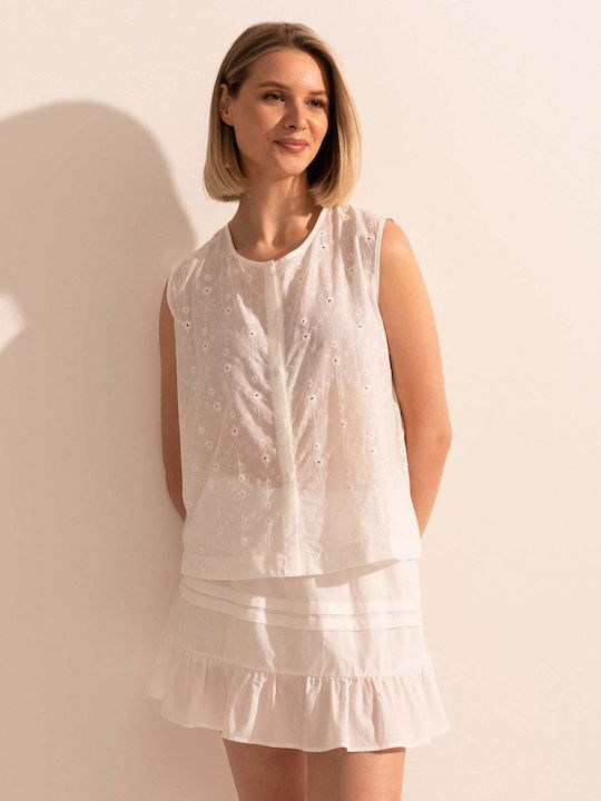 Bluza Damă Bumbac Albă