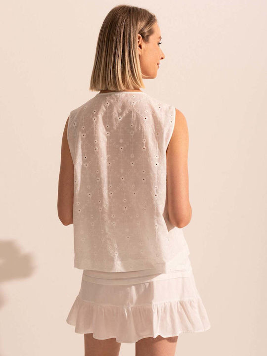 Bluza Damă Bumbac Albă