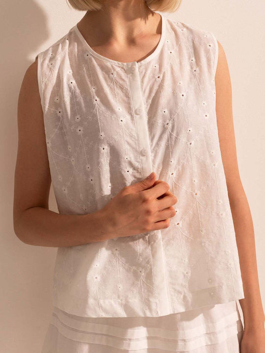Bluza Damă Bumbac Albă