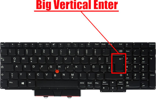 German Laptop Keyboard Lenovo Thinkpad E15 20rd 20re Gen 1 E15 Gen 2 20t8 20t9 5m10w64513 01xy010 Sn20u63990 987abzv De Without Frame With Pointer Backlit Black Code 40949denofrbltype2