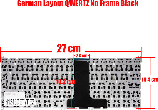 German Laptop Keyboard Acer Aspire Es1-132 Travelmate Spin B1 Tmb118 6b.vhpn7.004 6b.gg2n7.028 6b.gg3n7.028 Nki11130c6 Power Key De No Frame Black Code 41343detype2