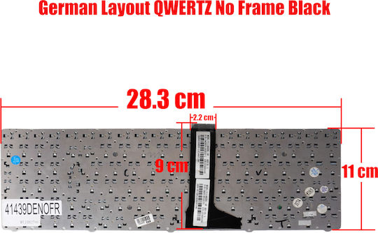 German Laptop Keyboard Asus U52 U53 U56 U52f U53sd U53f U56e U53jc 04gnz51kus00-1 V111462ds1 V-111462ds1-us 0kn0-hy1us01 04gnz51kge00-1 De No Frame Black Code 41439denofr