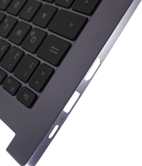 Немска Клавиатура За Лаптоп С Палмрест Huawei Magicbook Pro Hbl-w19 Hbl-w29 Hly-w19r Hly-w29r Hly-w29rp 2h-bcqgmh80121 С Подсветка Тъмносив Код 40584deblpalm