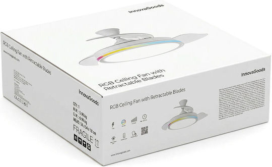 InnovaGoods Ventilator De Tavan 42cm Cu Lumină Albă