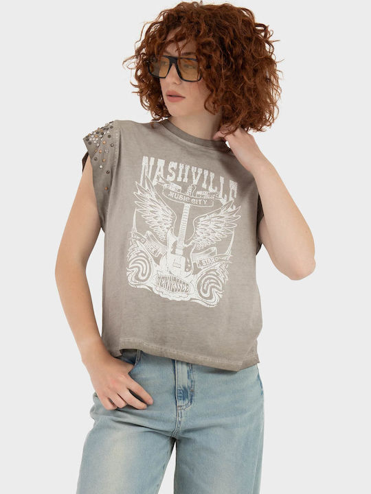 Γυναικείο T-shirt Olive