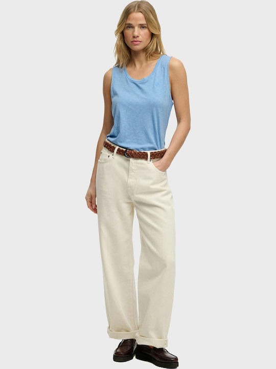 Women's Cotton Sleeveless Blouse Bluebell