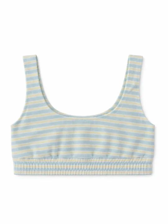 Γυναικείο Crop Top Βαμβακερό Sky-lime