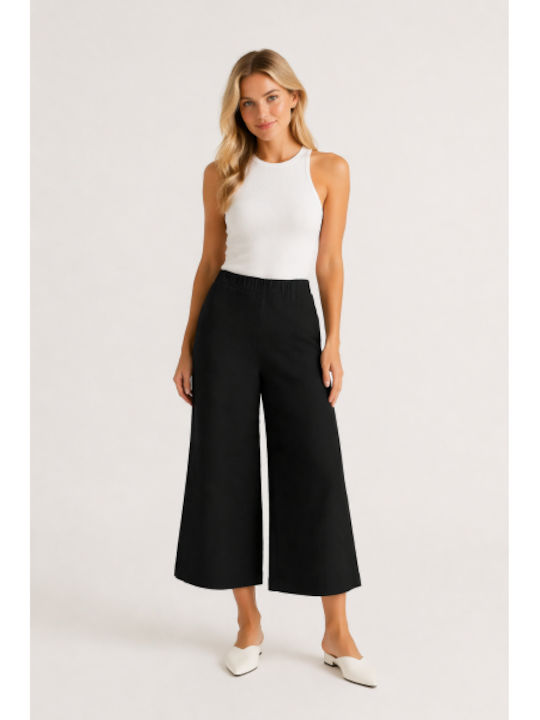 Women's Cotton Pantaloons in Regular Fit Black SC-Q8119-26TR-BLACK