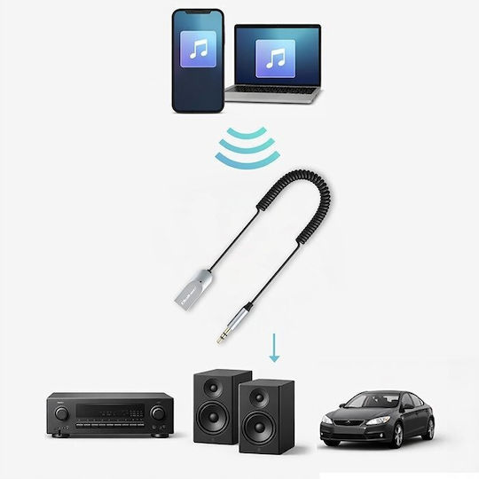 Qoltec Wireless Audio Receiver Adapter Hifi Home & Car Bluetooth 6.0 2 X Rca 1 X Aux 3.5mm Usb Microphone
