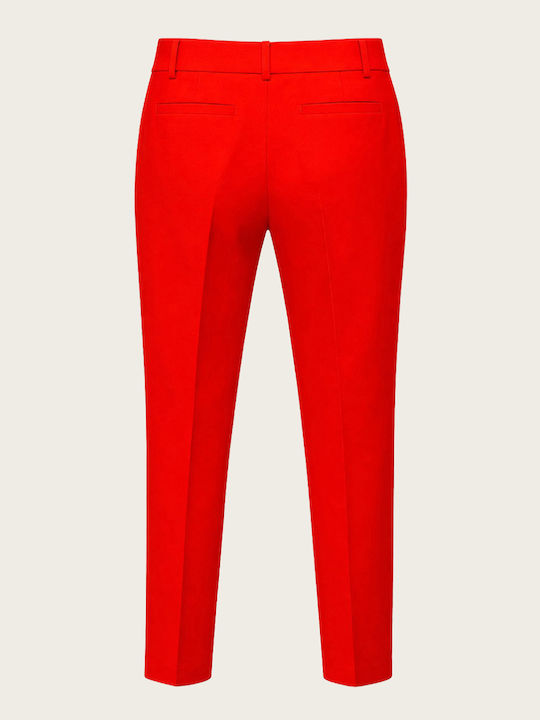 Women's Fabric Trousers Red