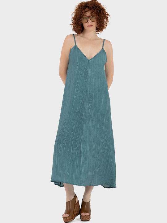 Summer Midi Wrap Dress Petrol