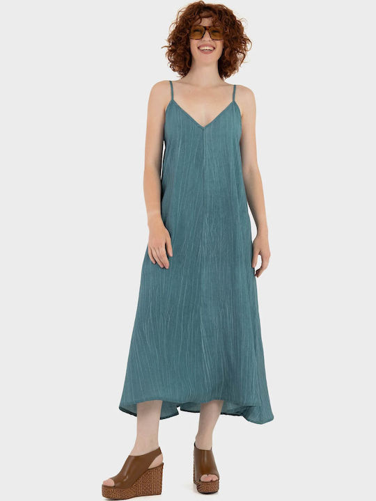Summer Midi Wrap Dress Petrol