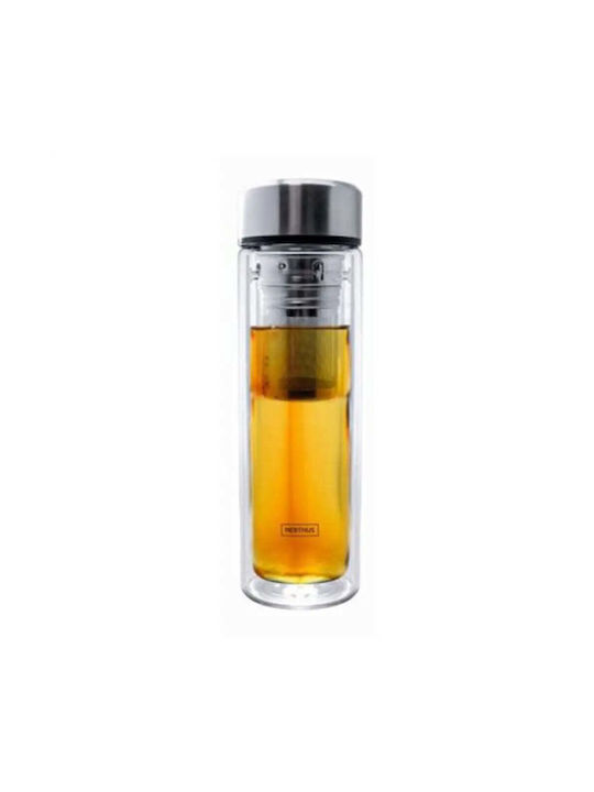 Vin Bouquet Glas Wasserflasche mit Schraubdeckel Transparent 350ml