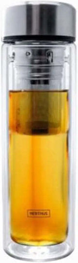 Vin Bouquet Glas Wasserflasche mit Schraubdeckel Transparent 350ml Vin Bouquet Glas Wasserflasche mit Schraubdeckel Transparent 350ml