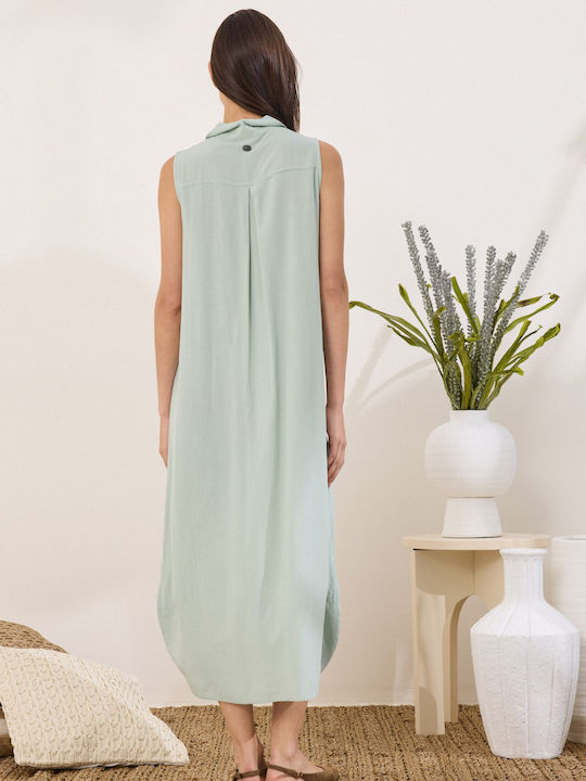 Rochii De Vară Pentru Femei Midi Rochie-Cămașă Aqua