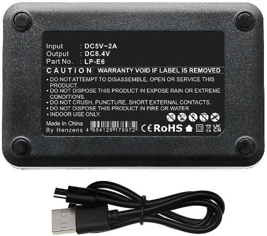WS Xtreme Power Doppeltes Batterieladegerät Kompatibel mit Canon