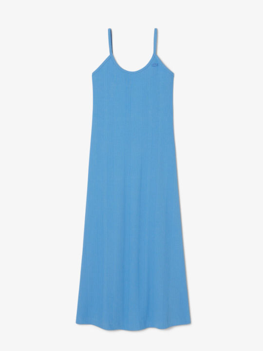 Sommer Midi Damenkleid Gestrickt Hellblau