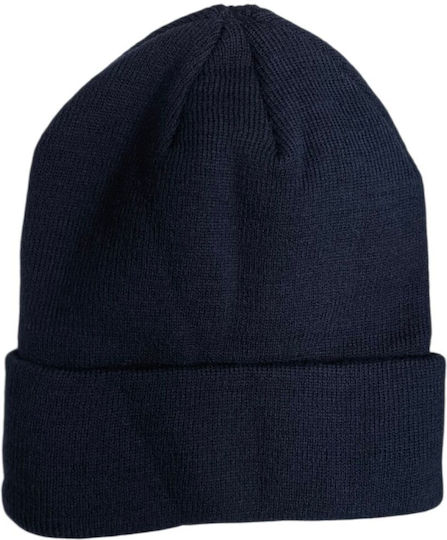 Beanie Unisex Knitted Skoufos in Navy Blue Colour