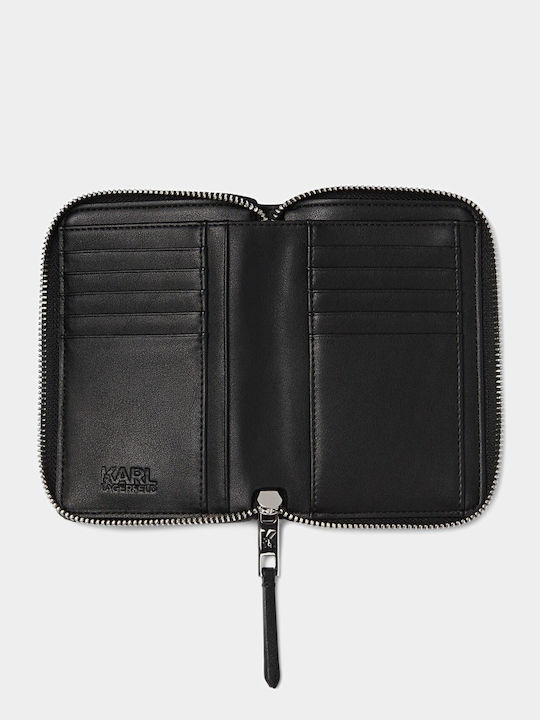 Kleines Leder Damenbrieftasche Schwarz