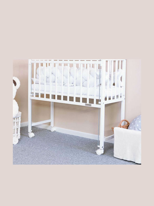 New Baby Mateo Baby Crib White with Wheels
