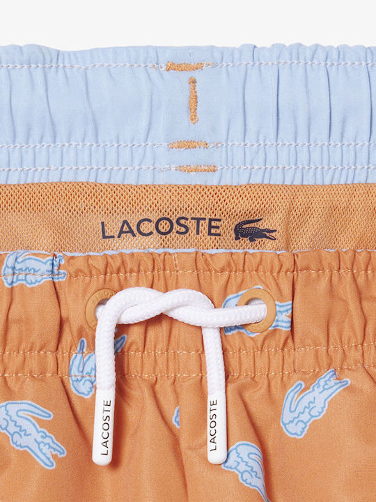 Lacoste Costum De Baie Pentru Copii Pantaloni Scurți De Înot Portocalii