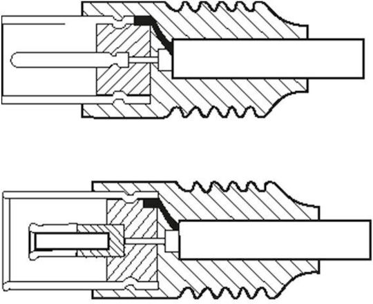 Bridge Cable Καλώδιο Κεραίας Coax male - Coax female Μαύρο 3m 1896 1τμχ