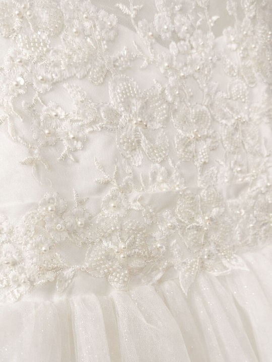Girls Dress with Ivory Lace