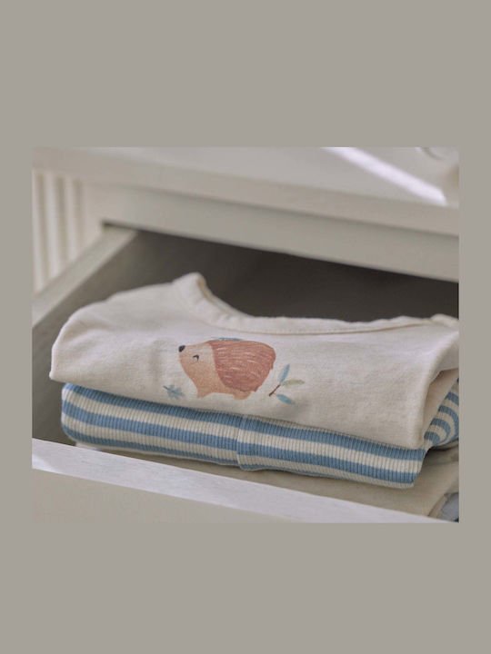 Little Dutch Stripe Onesie Stone Blue