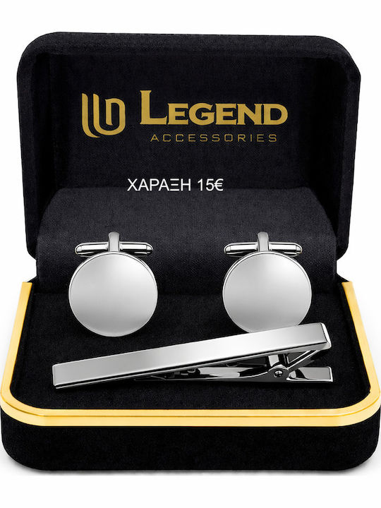 Legend Accessories Маншетници от Inox в Сребрист Цвят