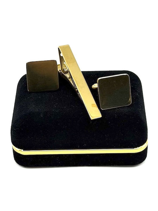 Legend Accessories Μανικετόκουμπα από Ατσάλι σε Χρυσό Χρώμα