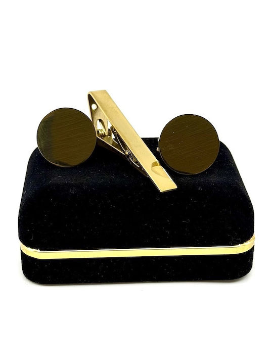 Legend Accessories Μανικετόκουμπα από Ατσάλι σε Χρυσό Χρώμα