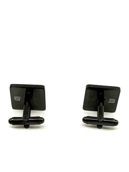 Legend Accessories Cufflinks Made Of Steel In Black Colour