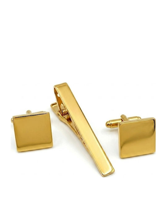 Legend Accessories Μανικετόκουμπα από Ατσάλι σε Χρυσό Χρώμα