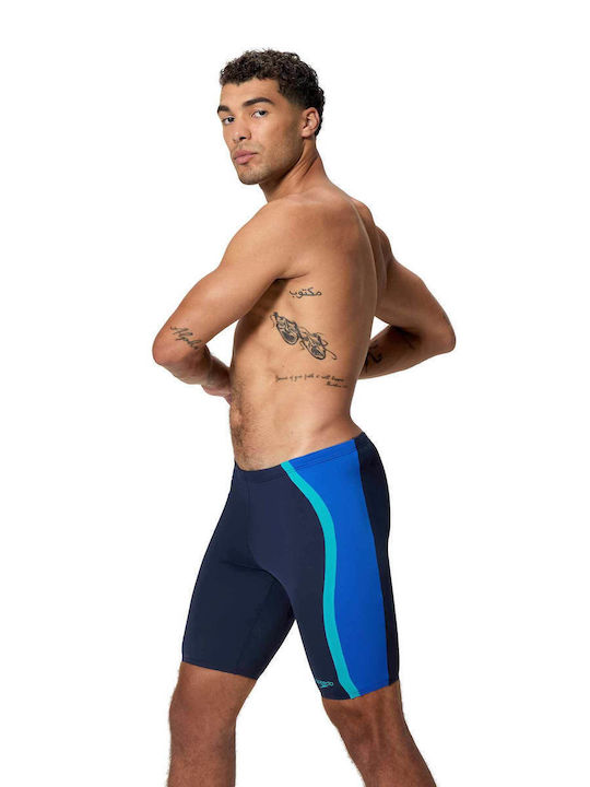 Speedo Men's Racing Jammer Swimsuit Blue