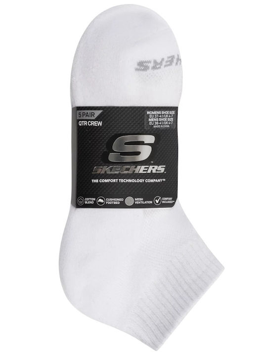 Skechers Terry Спортни Чорапи Бели 5 Чифта